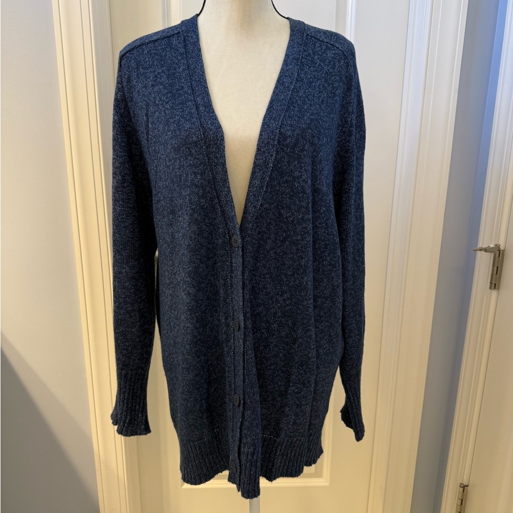 Brochu Walker Blue Button-Up Cardigan - M